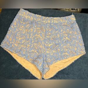 Jet set diaries blue lace hot shorts with nude lining